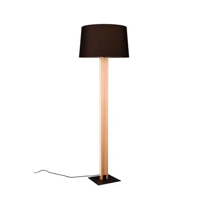 Trio VloerlampRahul design zwart met hout - 447610232