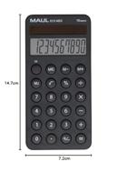 Maul ECO MD 2 Zakrekenmachine Zwart Aantal displayposities: 10 werkt op zonne-energie (b x h x d) 72 x 147 x 13 mm - thumbnail