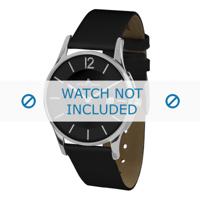 Jacques Lemans horlogeband 1-1850A Leder Zwart - thumbnail