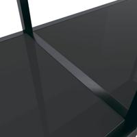 Wandtafel 200x35x75,5 cm gehard glas zwart - thumbnail