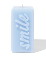 HEMA Kaars 12.5cm 'smile' lichtblauw - thumbnail