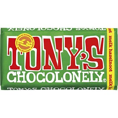 Tony&apos;s Chocolonely chocoladereep, 180g, hazelnoot