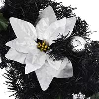 VidaXL Kerstboog met led-lampjes 90 cm pvc zwart - thumbnail