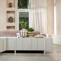 WOOOD TV-meubel 'Basu' Grenen, 152cm, kleur Dust - thumbnail