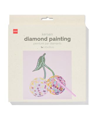 HEMA Diamond painting 20x20cm kersen
