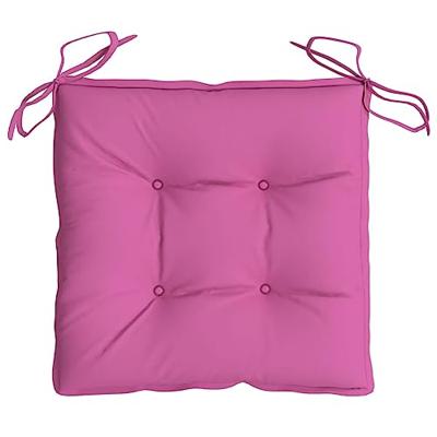 VidaXL Stoelkussens 2 st 40x40x7 cm stof roze