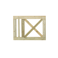 Tuinhek - Poort Met Kruis Slot 100 x 75 CM - thumbnail