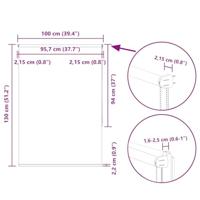 Rolgordijn verduisterend 100x130cm stofbreedte 95,7cm polyester - thumbnail