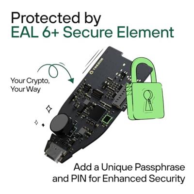 Trezor Safe 5 Hardware wallet SLATS5GBB1100 USB-C, Micro-SD