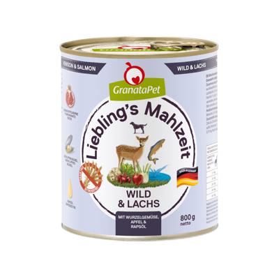GRANATAPET Liebling's Mahlzeit Venison and salmon - natvoer voor honden - 800g