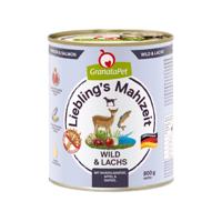 GRANATAPET Liebling's Mahlzeit Venison and salmon - natvoer voor honden - 800g - thumbnail