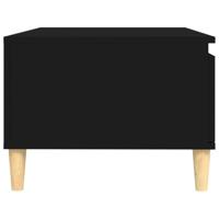 Salontafel 90x50x36,5 cm bewerkt hout zwart - thumbnail