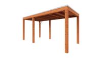 Trendhout Overkapping Palermo 485x255 cm- Plat dak- Hout- Trendhout - thumbnail