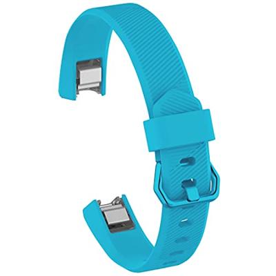 By Qubix - Compatible met Fitbit Alta HR siliconen bandje met gesp - Maat: Large - Zee Blauw - Compatible fitbit bandje