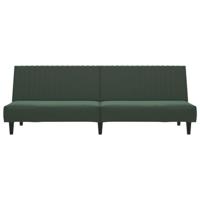 Slaapbank 2-zits fluweel donkergroen - thumbnail