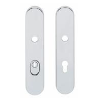 Intersteel Veiligheidsschilden SKG3 ovaal doorgaand PC72mm met kerntrekbeveiliging - chroom - thumbnail