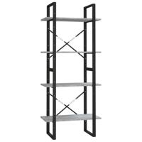 Boekenkast 60x30x140 cm bewerkt hout grijs sonoma eikenkleurig - thumbnail