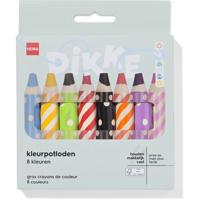 HEMA Dikke Potloden 8 Stuks bij Jumbo - thumbnail