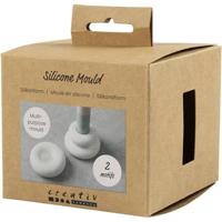 Creativ Company Siliconen vormen, donutvormige kandelaars, h: 2+3,8 cm, d 6+6,2 cm, mat transparant, 1 stuk/ 1 doos - thumbnail