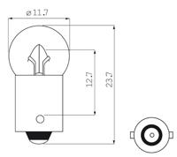 Bosma Lamp 6v 0.05 baj. fiets achter - thumbnail