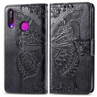 Butterfly Love bloemen reliëf horizontale Flip lederen case voor LG B30 met houder & kaartsleuven & portemonnee & Lanyard (zwart) - thumbnail
