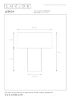 Lucide LEEROY - Tafellamp - 1xE27 - Taupe - thumbnail