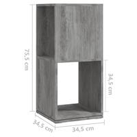 Draaikast 34,5x34,5x147,5 cm spaanplaat betongrijs - thumbnail