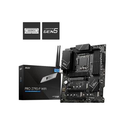 MSI pro z790-p wifi socket 1700 moederbord (zwart, raid, 2.5 gb-lan, wi-fi 6e, bt, sound, atx)