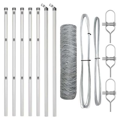 VidaXL Afrasteringspaal zilver 10 x 0,6 m (36 mm gaas) staal