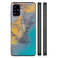 Samsung Galaxy A51 Gripcase Marble Blue Gold - thumbnail