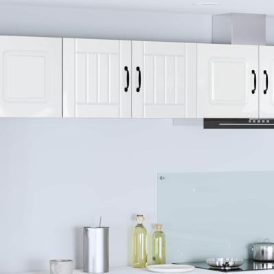 Keukenkast 2 pcs Hoogglans wit 40 x 31 x 40 cm Bewerkt hout