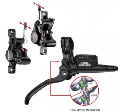 Kt Tero remgreep auriga twin rechts 2.5 vinger alu zwart