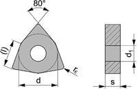 Promat/Tecwerk Wisselplaat | WNMG 080412-M UNI | bewerking MIDDEL - 4000858912 - thumbnail