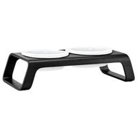 MiaCara Desco hondenvoerbak porselein small essen zwart - thumbnail