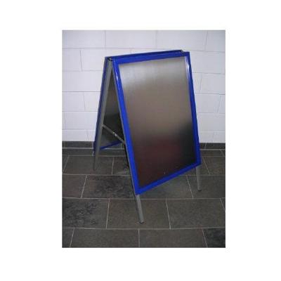 Stoepbord 59x84 cm blauw klapprofiel A1