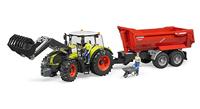 Bruder 03013 Claas Axion 950 Tractor met Lader - thumbnail