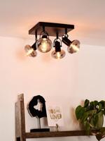 Lucide MADEE - Plafondspot - 4xE14 - Zwart - thumbnail