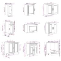 14-delige Keukenkastenset Porto bewerkt hout grijs sonoma eiken - thumbnail