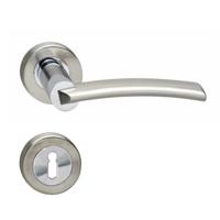 Intersteel Deurkruk Sylvia op rozet met sleutelrozetten - chroom/nikkel mat - thumbnail
