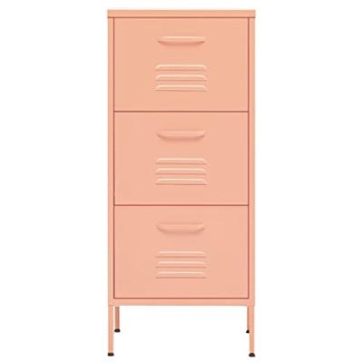 Opbergkast 42,5x35x101,5 cm staal roze