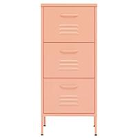 Opbergkast 42,5x35x101,5 cm staal roze - thumbnail