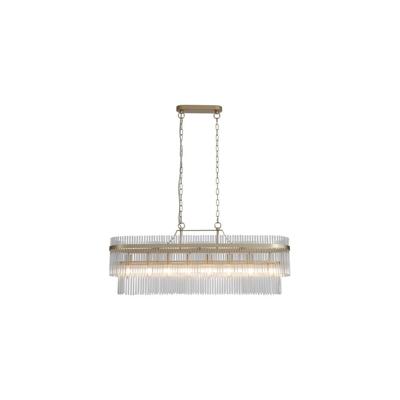 Searchlight HanglampLara goud met helder glas ovaal - 11400-8GO