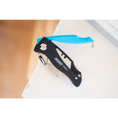 HAZET klapmes "2157-1" foldable knife incl.5 rings