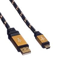 ROLINE GOLD USB 2.0 Kabel, type A - 5-Pin Mini, 0,8 m - thumbnail
