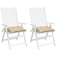 VidaXL Palletkussens 2 st 50x50x7 cm oxford stof beige - thumbnail