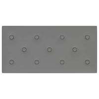 VidaXL Wandpanelen 12 st 2,16 m² 60x30 cm kunstleer grijs - thumbnail