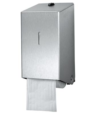 Toiletpapierdispenser Euro Products systeemrol duo zilver 438001 Toiletpapierdispenser Euro Products systeemrol duo zilver 438001