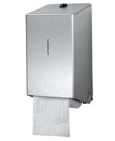 Toiletpapierdispenser Euro Products systeemrol duo zilver 438001 - thumbnail