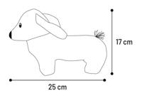 Hondenknuffel Hond Britta, grijs - thumbnail