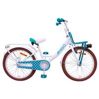 AMIGO Dots 20 Inch 28 cm Meisjes Terugtraprem Wit - thumbnail